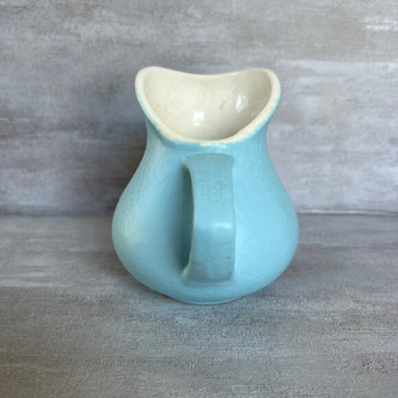 Hull Matte Light Blue Mini Pitcher Creamer Vintage USA A-7 4.25" - Picture 2 of 5